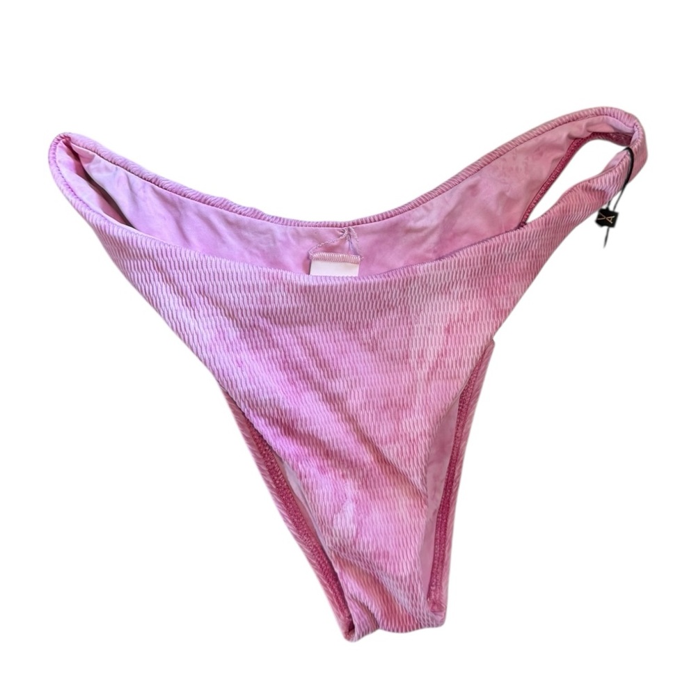 Vitamin A Tie Dye California High‎ Leg Bikini 12 XL Pink Bottom